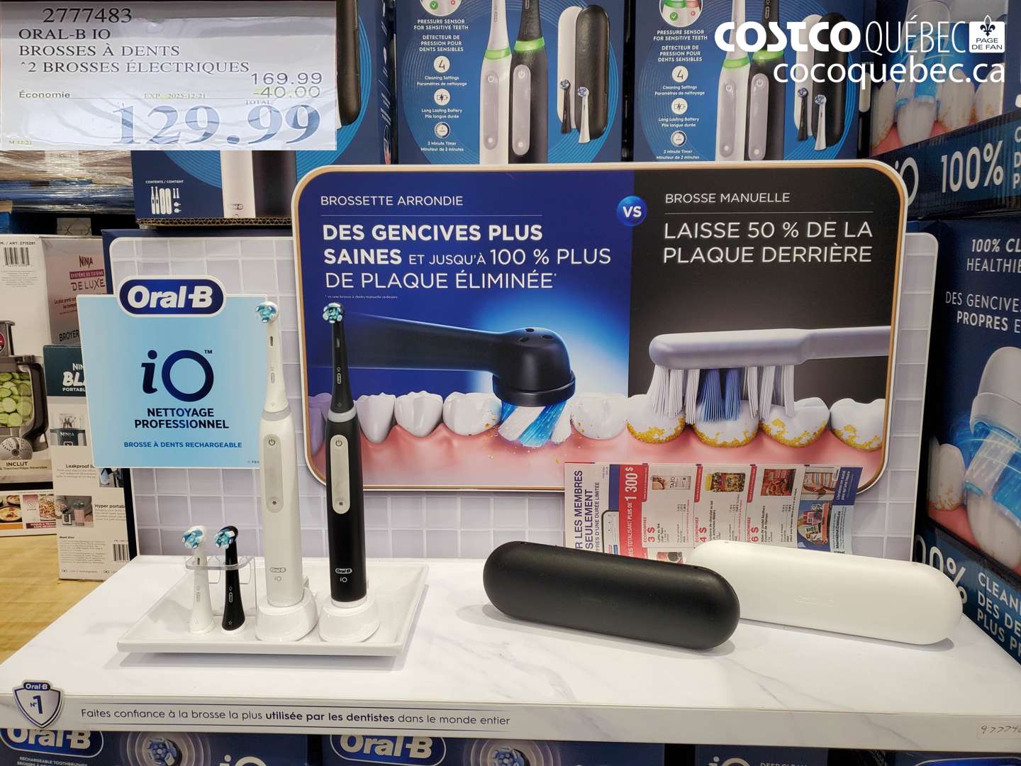 2777483 ORAL-B IO BROSSES A DENTS 2 BROSSES ÉLECTRIQUES ($40.00 INSTANT SAVINGS EXPIRES ON 2025-12-21) $129.99