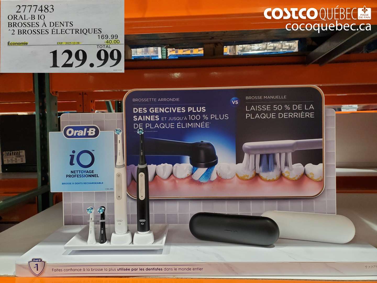 2777483 ORAL-B iO BROSSES À DENTS ($40.00 INSTANT SAVINGS EXPIRES ON 2025-12-28) $129.99