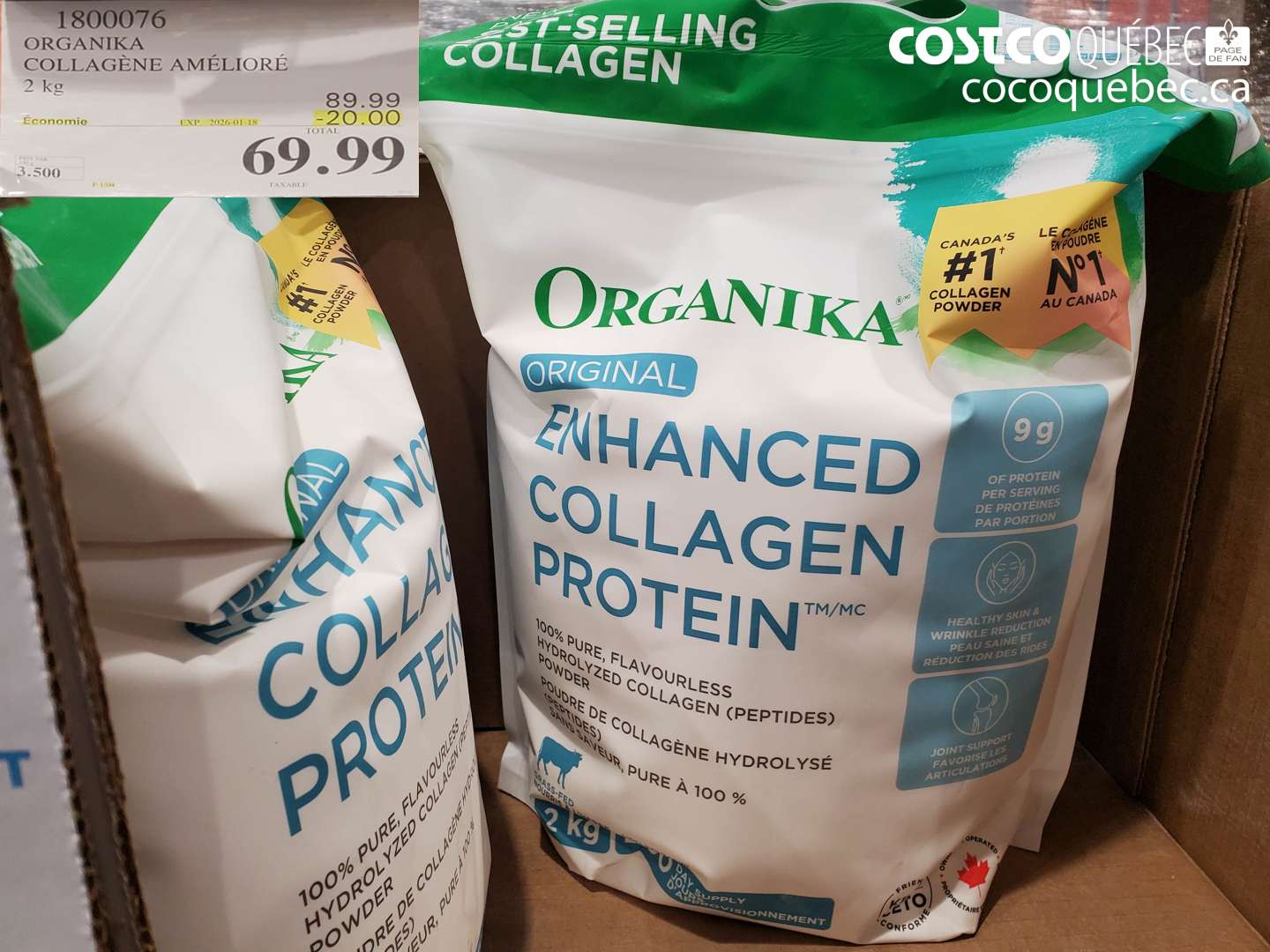 1800076 ORGANIKA COLLAGÈNE AMÉLIORÉ ($20.00 INSTANT SAVINGS EXPIRES ON 2026-01-18) $69.99