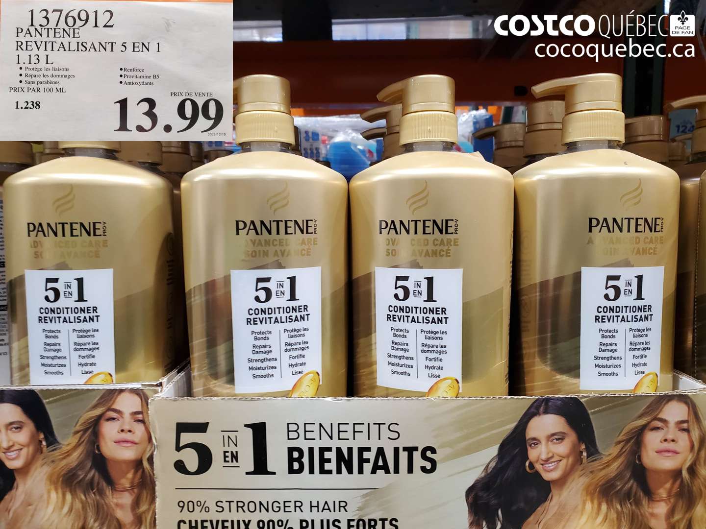 1376912 PANTENE REVITALISANT 5 EN 1 1.13 L $13.99