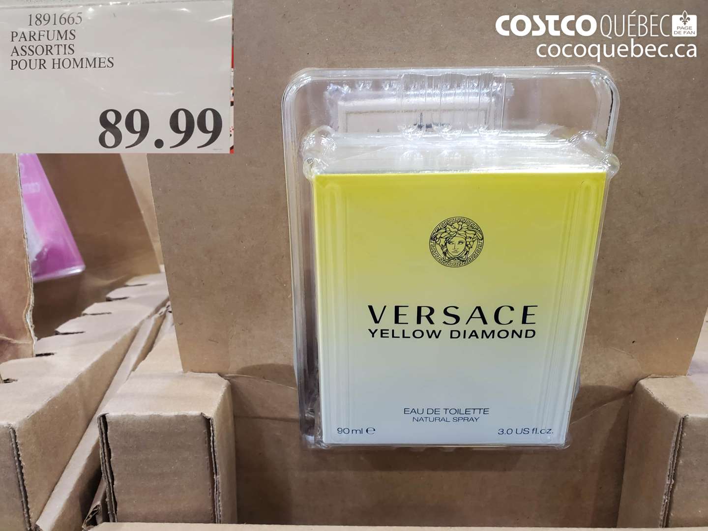 1891665 PARFUMS ASSORTIS POUR HOMMES $89.99