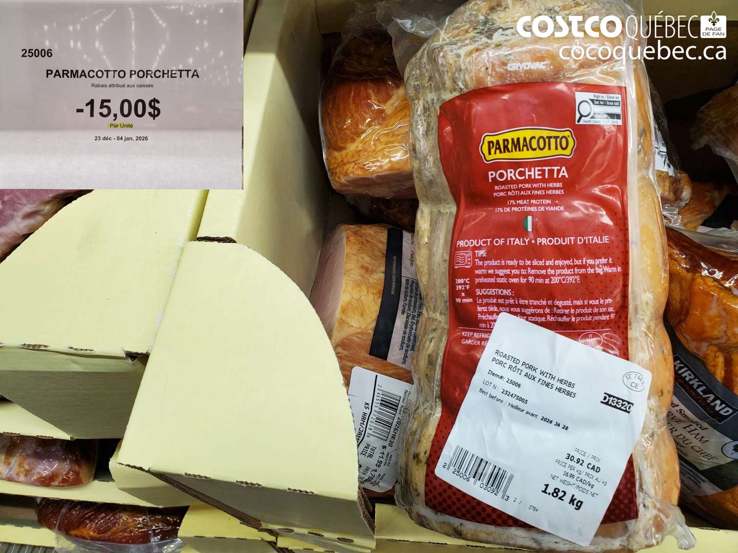 25006 PARMACOTTO PORCHETTA 15,00$ OFF (EXPIRES ON 2026-01-04) $0.00