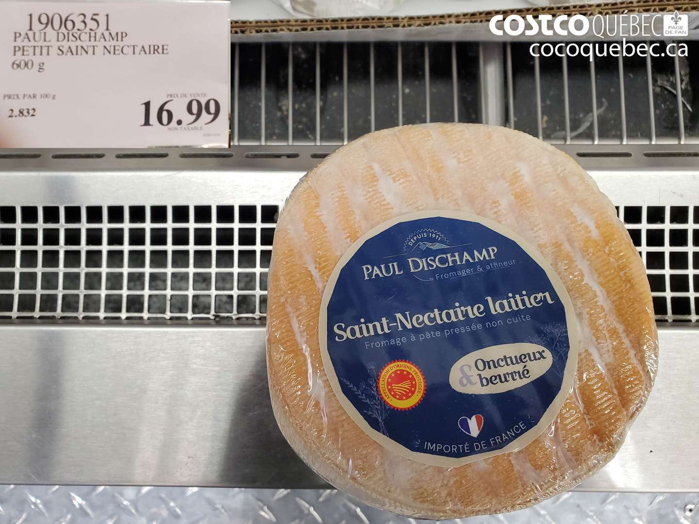 1906351 PAUL DISCHAMP PETIT SAINT NECTAIRE 600 g $16.99
