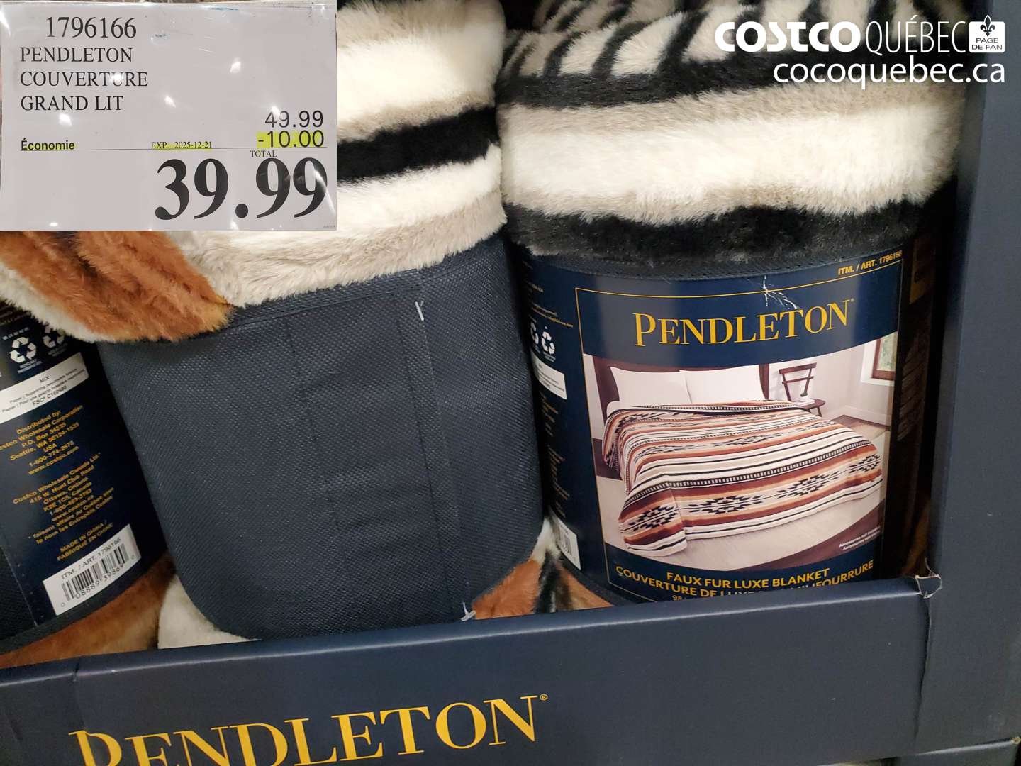 1796166 PENDLETON COUVERTURE GRAND LIT ($10.00 INSTANT SAVINGS EXPIRES ON 2025-12-21) $39.99