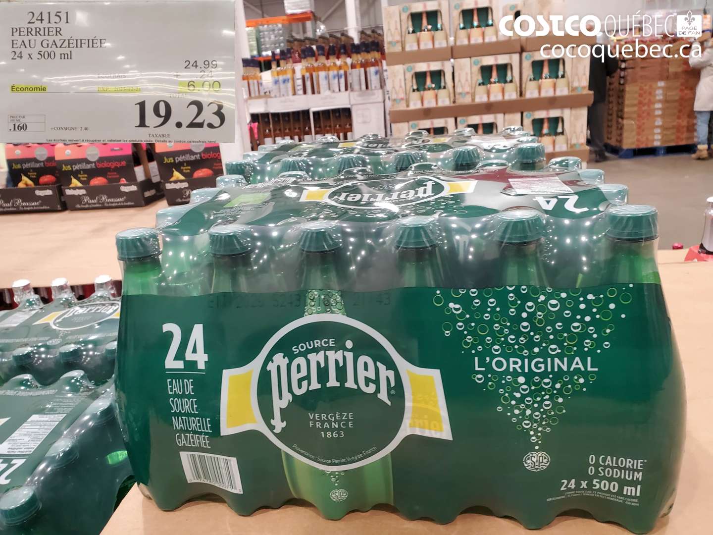 24151 PERRIER EAU GAZÉIFIÉE 24 x 500 ml ($6.00 INSTANT SAVINGS EXPIRES ON 2025-12-21) $19.23