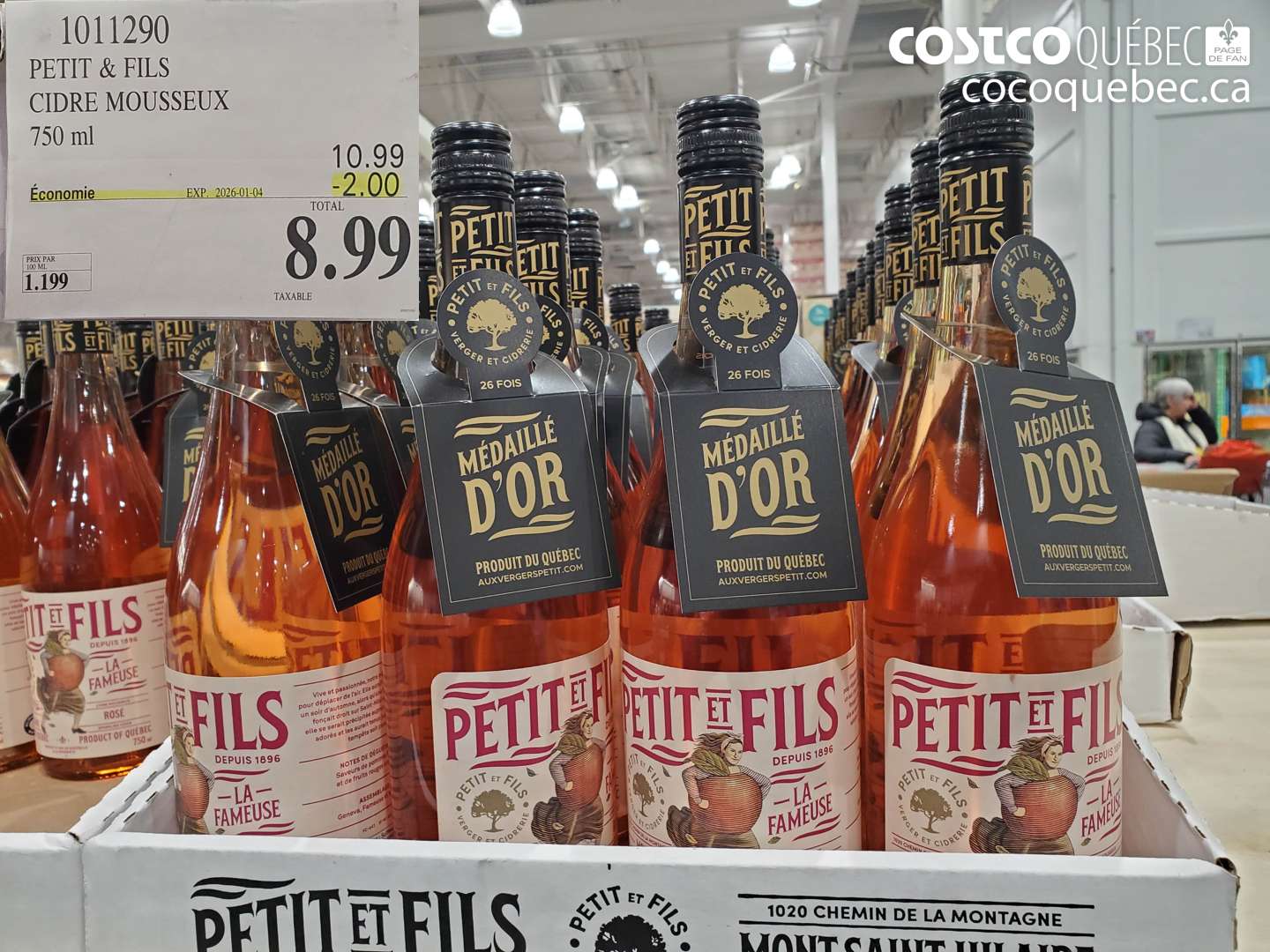 1011290 PETIT & FILS CIDRE MOUSSEUX 750 ml (EXPIRES ON 2026-01-04) $8.99