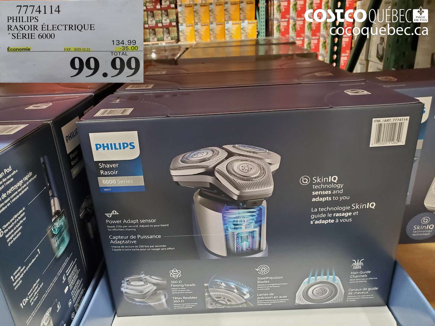 7774114 PHILIPS RASOIR ÉLECTRIQUE SÉRIE 6000 ($35.00 INSTANT SAVINGS EXPIRES ON 2025-12-21) $99.99