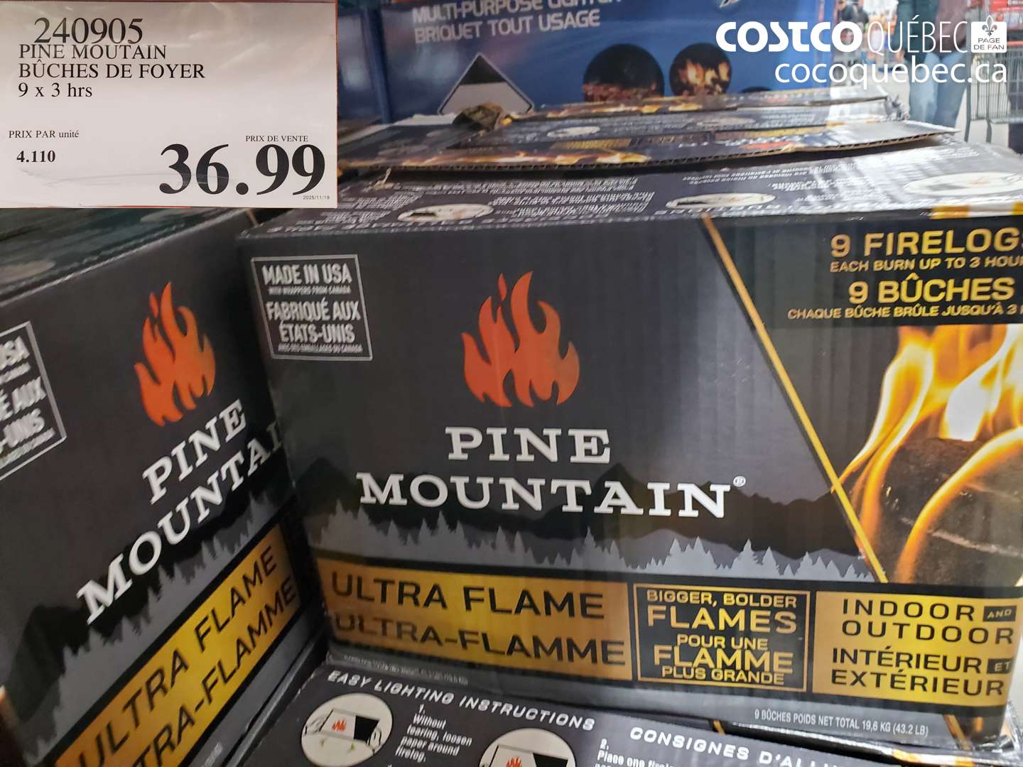 240905 PINE MOUNTAIN BUCHES DE FOYER 9 x 3 hrs $36.99