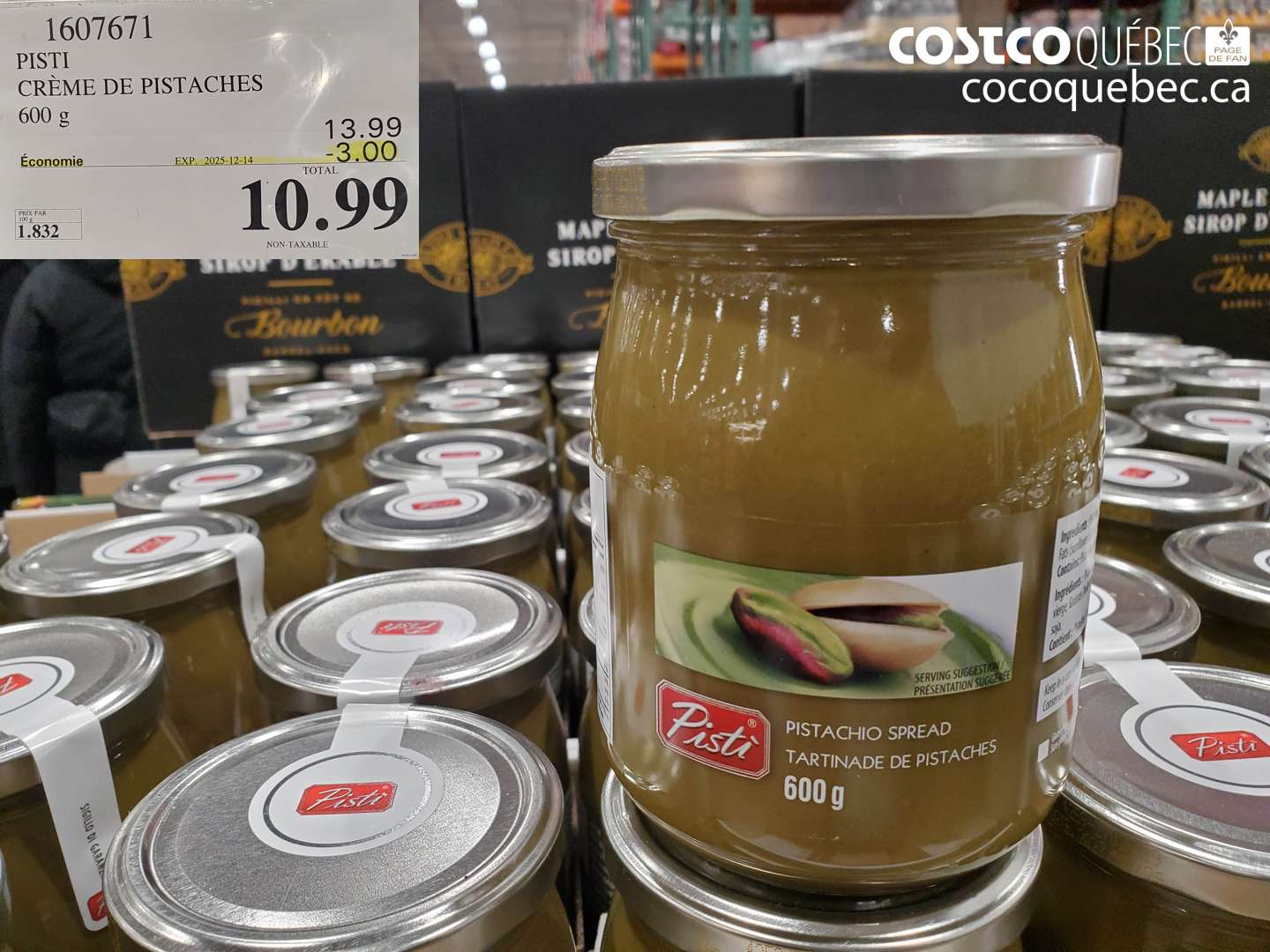 1607671 PISTI CRÈME DE PISTACHES 600 g ($3.00 INSTANT SAVINGS EXPIRES ON 2025-12-14) $10.99