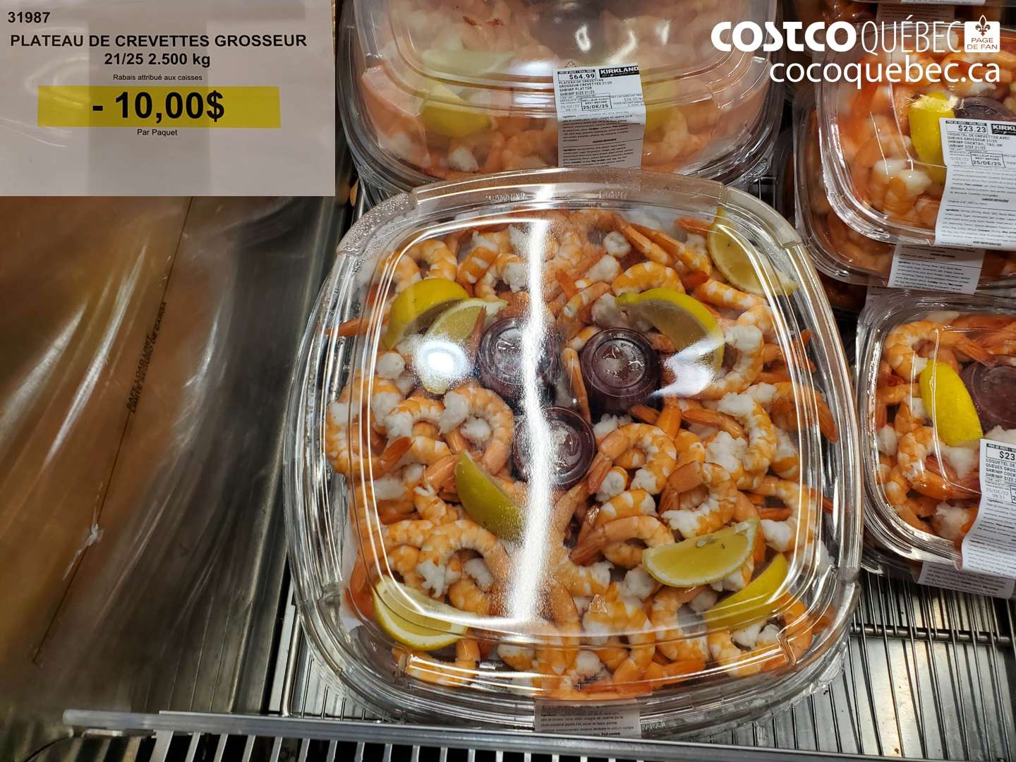 31987 PLATEAU DE CREVETTES GROSSEUR 21/25 2,5 kg  ($10.00 INSTANT SAVINGS)