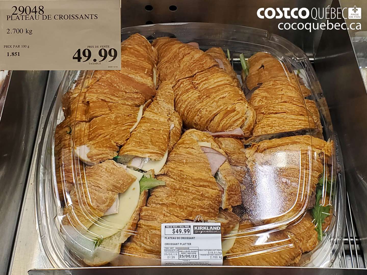 29048 PLATEAU DE CROISSANTS $49.99