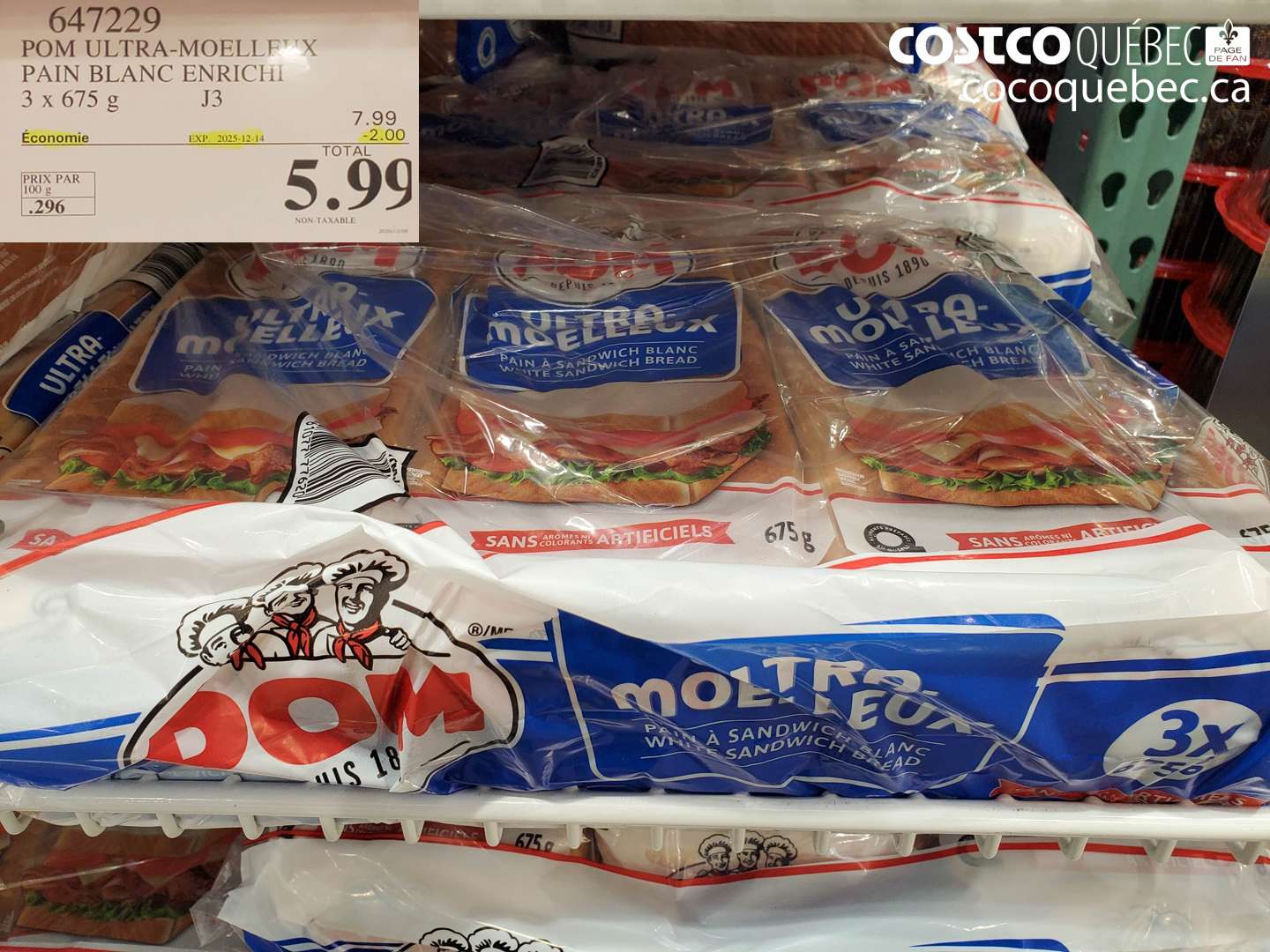 647229 POM ULTRA-MOELLFIX PAIN BLANC ENRICHI (EXPIRES ON 2025-12-14) $5.99