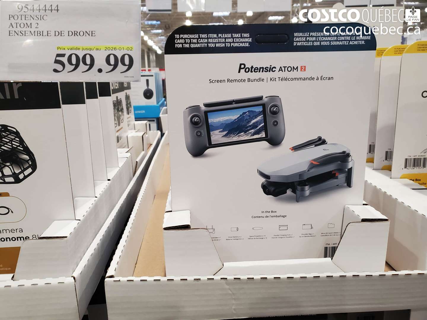 9544444 POTENSIC ATOM 2 ENSEMBLE DE DRONE (EXPIRES ON 2026-01-02) $599.99