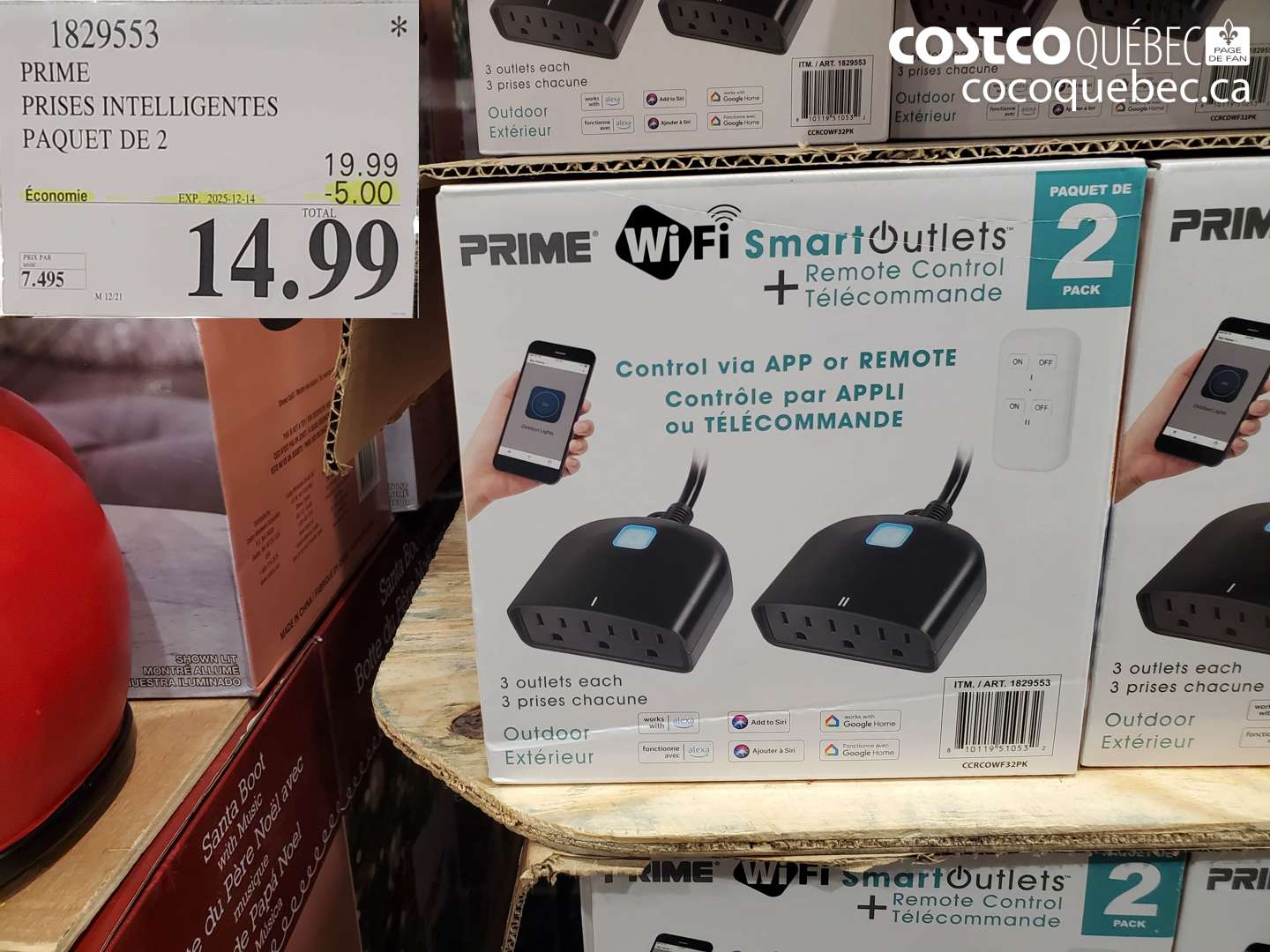 1829553 PRIME PRISES INTELLIGENTES PAQUET DE 2 (EXPIRES ON 2025-12-14) $14.99