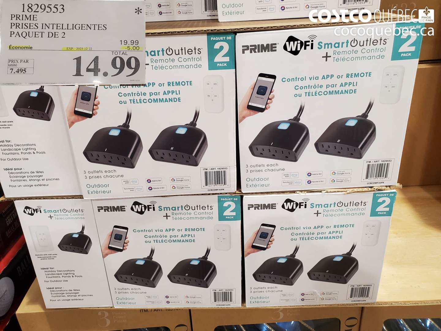 1829553 PRIME PRISES INTELLIGENTES PAQUET DE 2 ($5.00 INSTANT SAVINGS EXPIRES ON 2025-12-22) $14.99