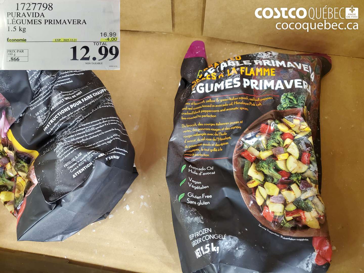 1727798 PURAVIDA LÉGUMES PRIMAVERA 1.5 kg ($4.00 INSTANT SAVINGS EXPIRES ON 2025-12-21) $12.99