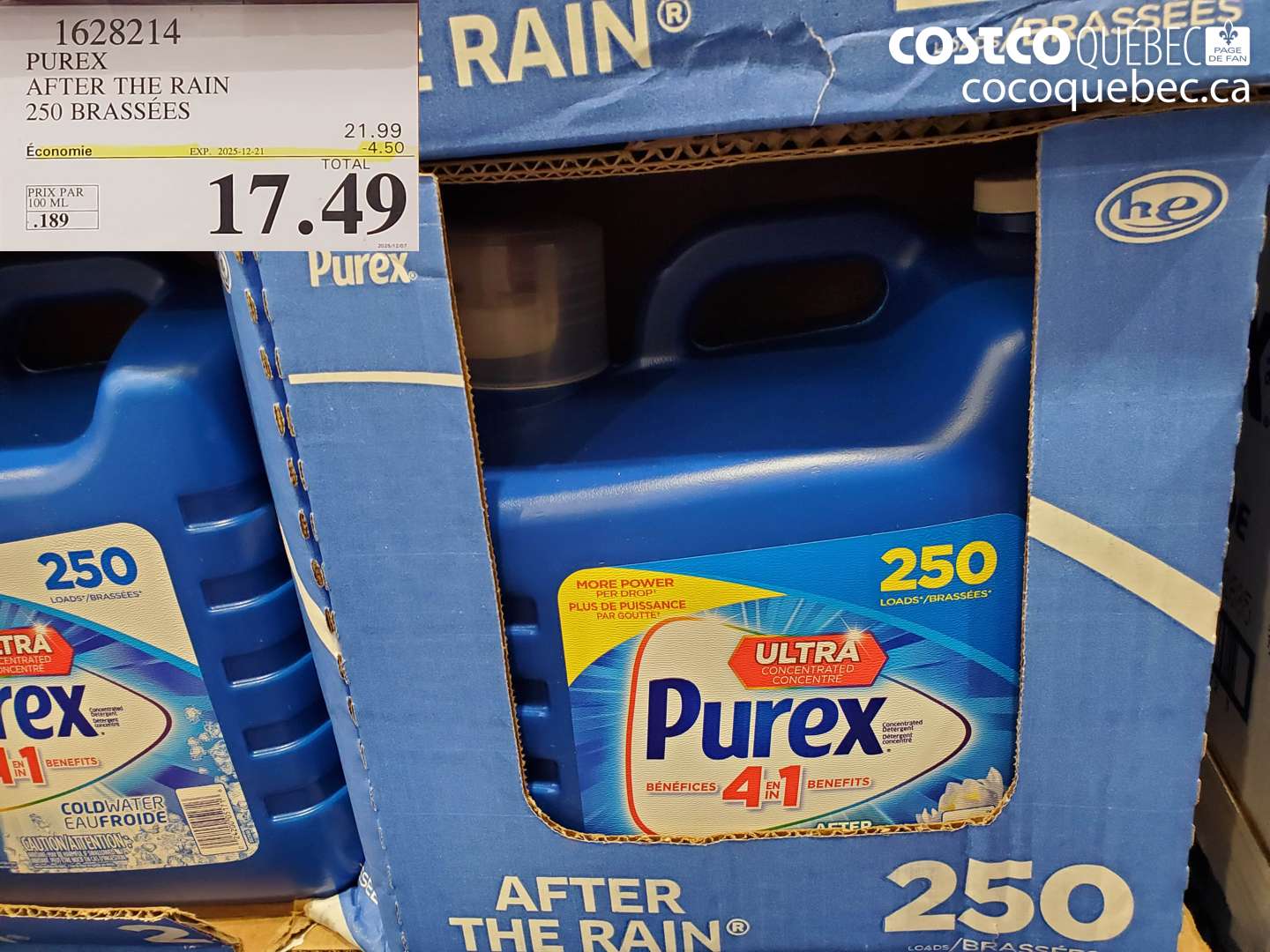 1628214 PUREX AFTER THE RAIN 250 BRASSÉES ($4.50 INSTANT SAVINGS EXPIRES ON 2025-12-21) $17.49