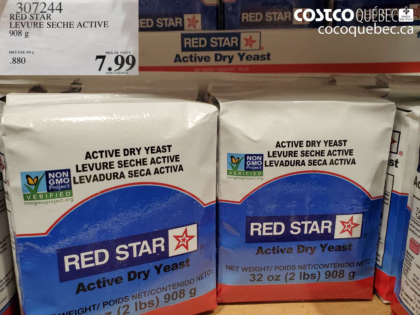 307244 RED STAR LEVURE SECHE ACTIVE 908 g $7.99