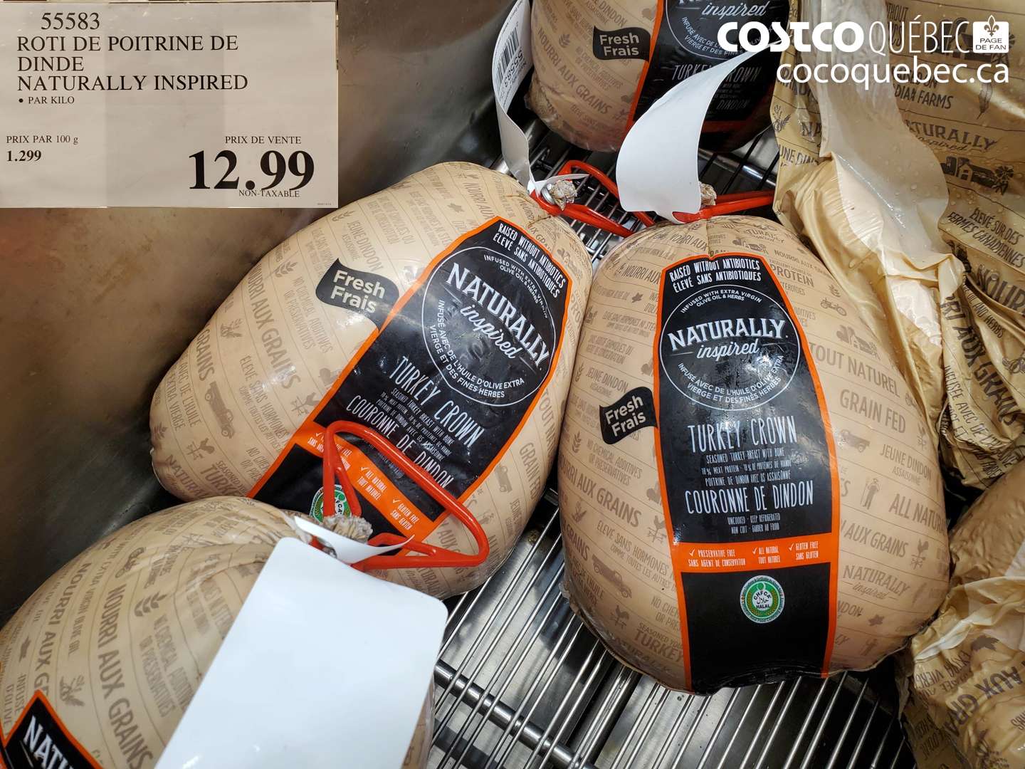 55583 ROTI DE POITRINE DE DINDE NATURALLY INSPIRED $12.99