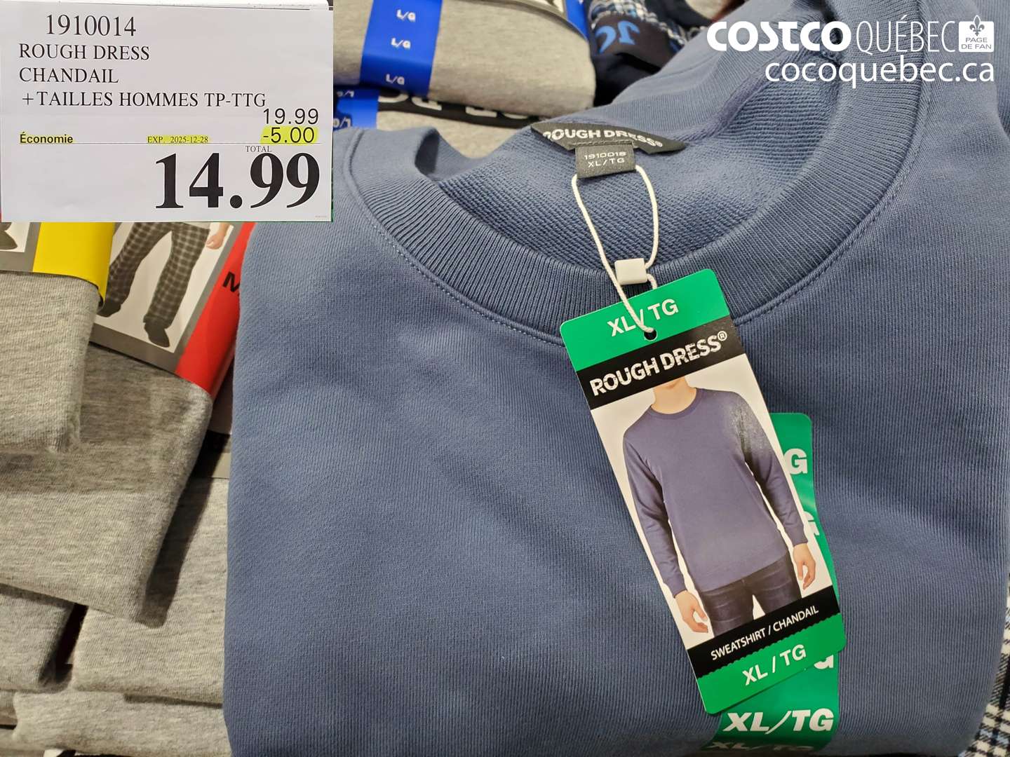 1910014 ROUGH DRESS CHANDAIL +TAILLES HOMMES TP-TTG ($5.00 INSTANT SAVINGS EXPIRES ON 2025-12-28) $14.99