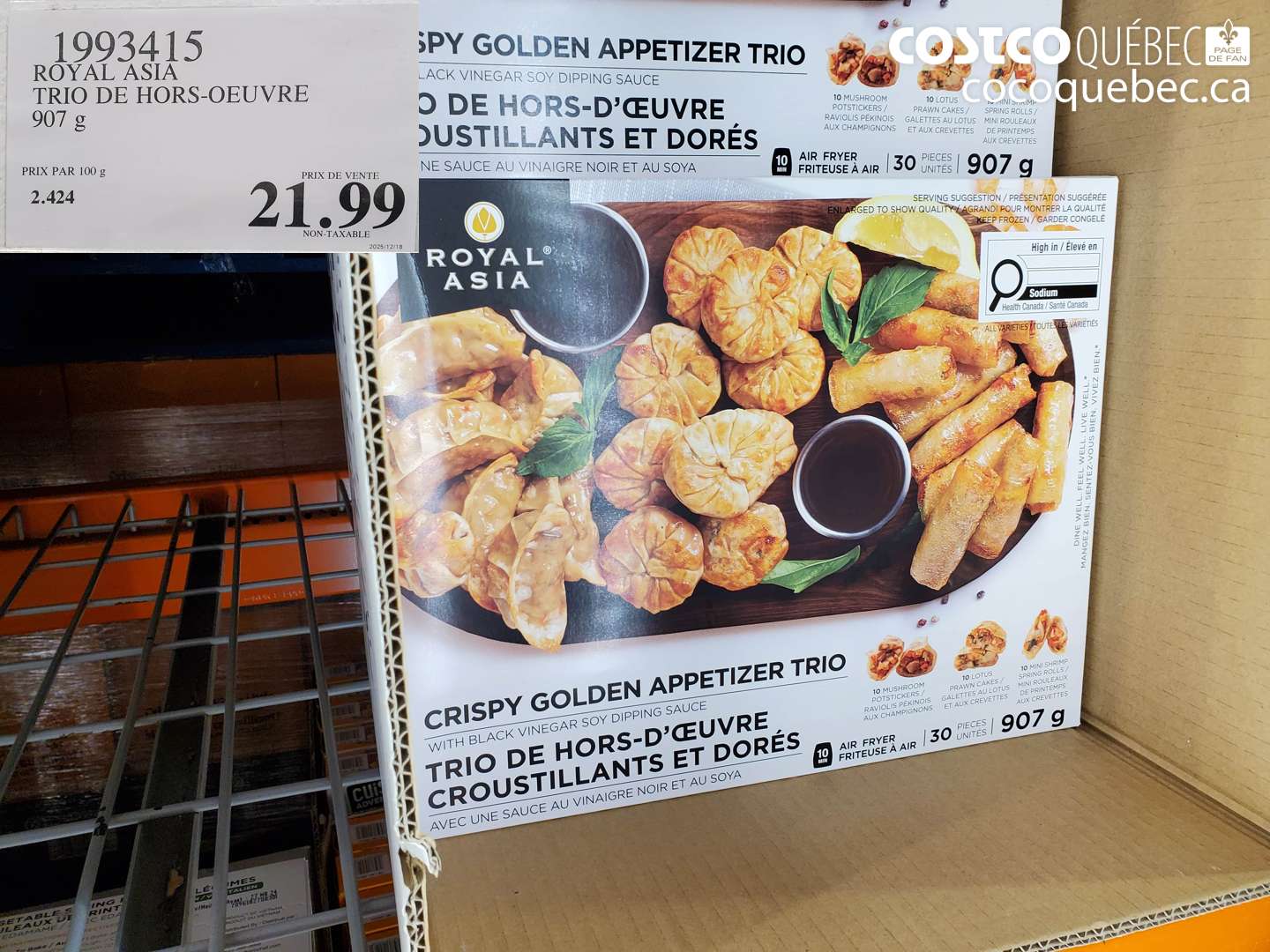 19934115 ROYAL ASIA TRIO DE HORS-OEUVRE 907 g $21.99