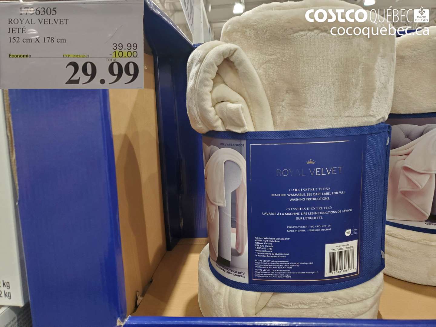 1796305 ROYAL VELVET JETÉ (EXPIRES ON 2025-12-21) $29.99
