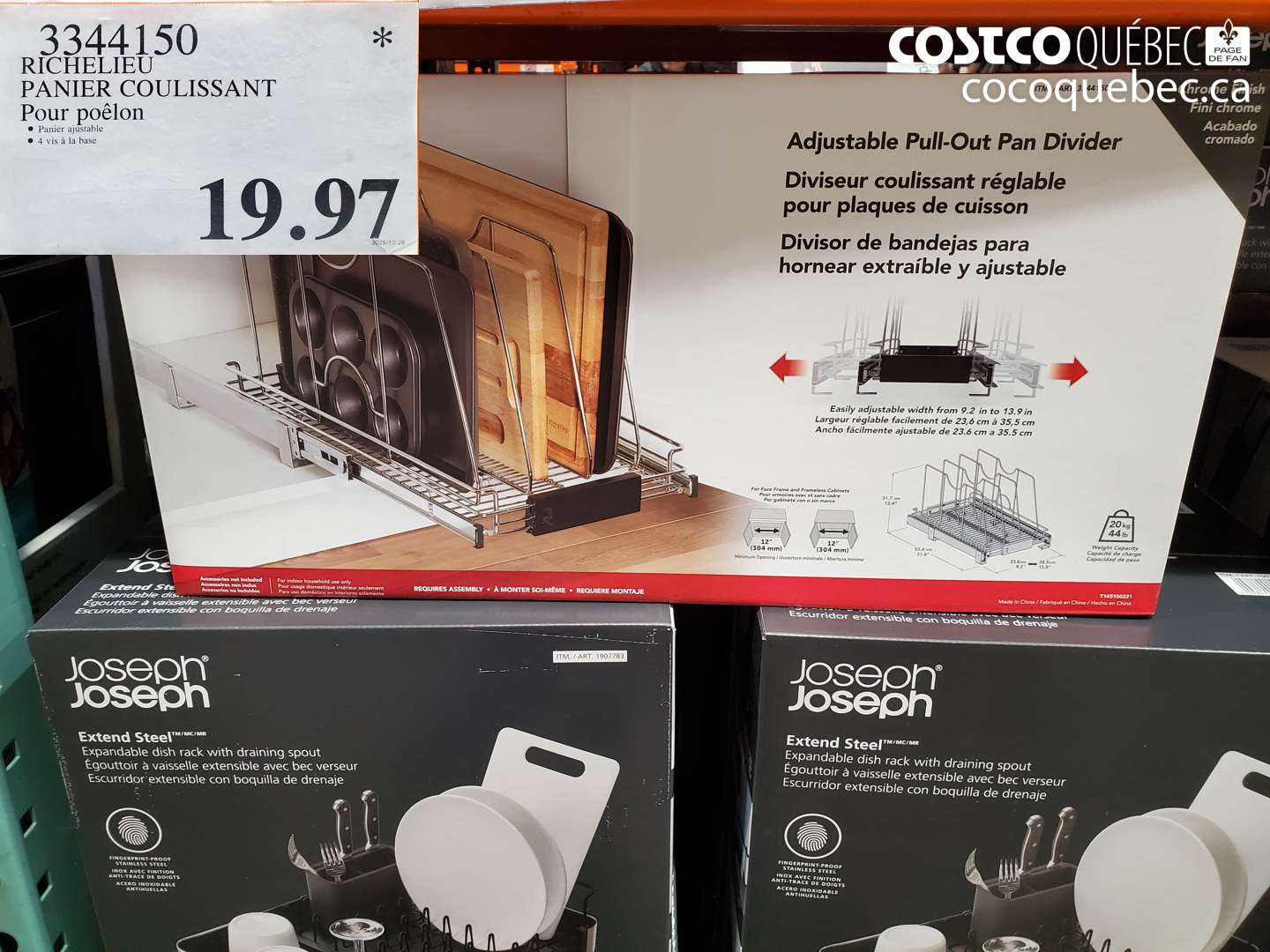 3344150 Richelieu Panier Coulissant Pour poêlon $19.97