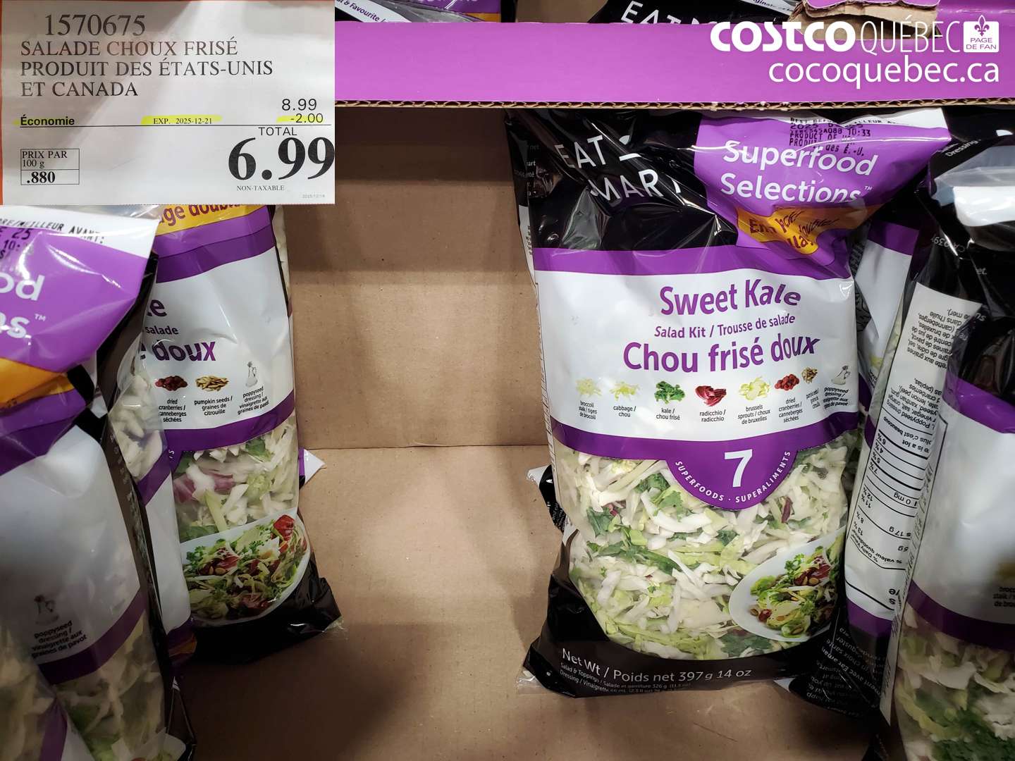 1570675 SALADE CHOUX FRISE PRODUIT DES ÉTATS-UNIS ET CANADA ($2.00 INSTANT SAVINGS EXPIRES ON 2025-12-21) $6.99