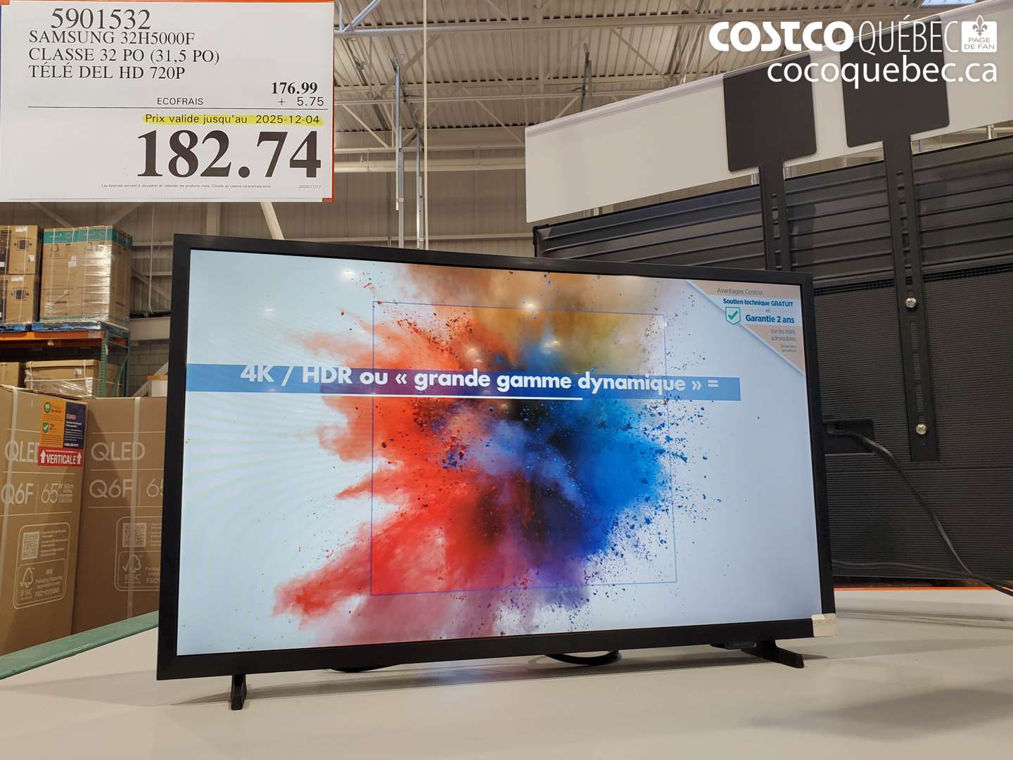 5901532 SAMSUNG 32H5000F CLASSE 32 PO (31,5 PO) TELE DEL HD 720P (EXPIRES ON 2025-12-04) $182.74