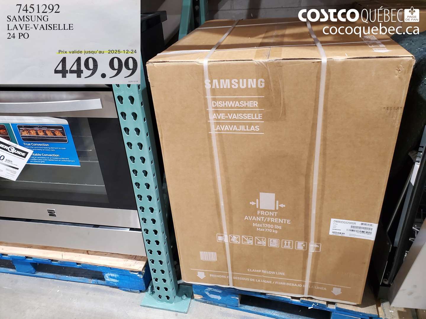 7451292 SAMSUNG LAVE-VAISSELLE 24 PO (EXPIRES ON 2025-12-24) $449.99