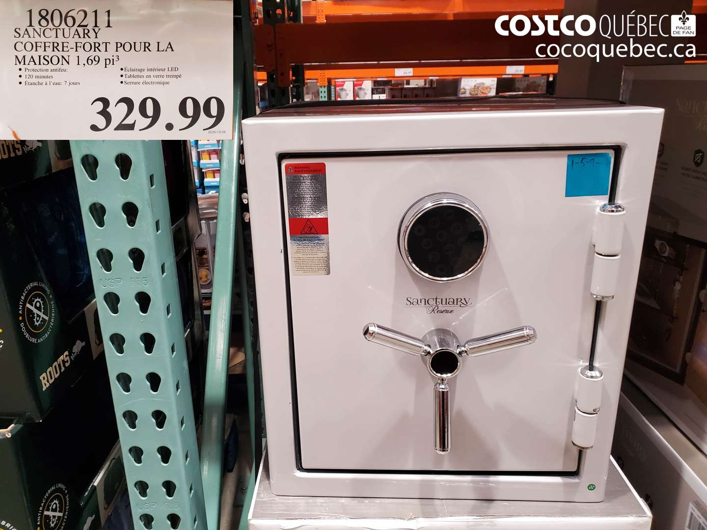 1806211 SANCTUARY COFFRE-FORT POUR LA MAISON 1,69 pi3 $329.99