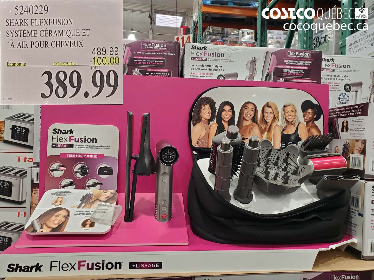 5240229 SHARK FLEXFUSION SYSTEME CERAMIQUE ET A AIR POUR CHEVEUX ($100.00 INSTANT SAVINGS EXPIRES ON 2025-12-14) $389.99