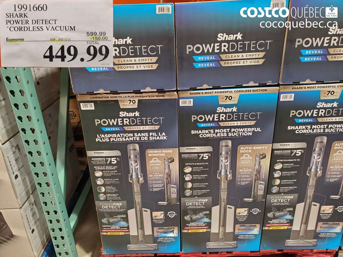 1991660 SHARK POWER DETECT CORDLESS VACUUM ($150.00 INSTANT SAVINGS EXPIRES ON 2025-12-21) $449.99