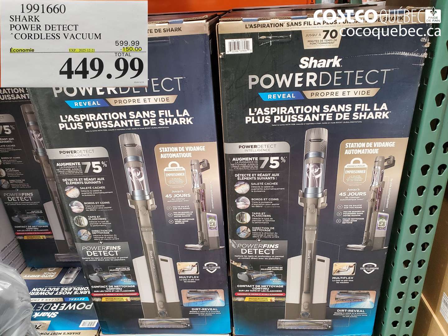 1991660 SHARK POWER DETECT CORDLESS VACUUM ($150.00 INSTANT SAVINGS EXPIRES ON 2025-12-21) $449.99