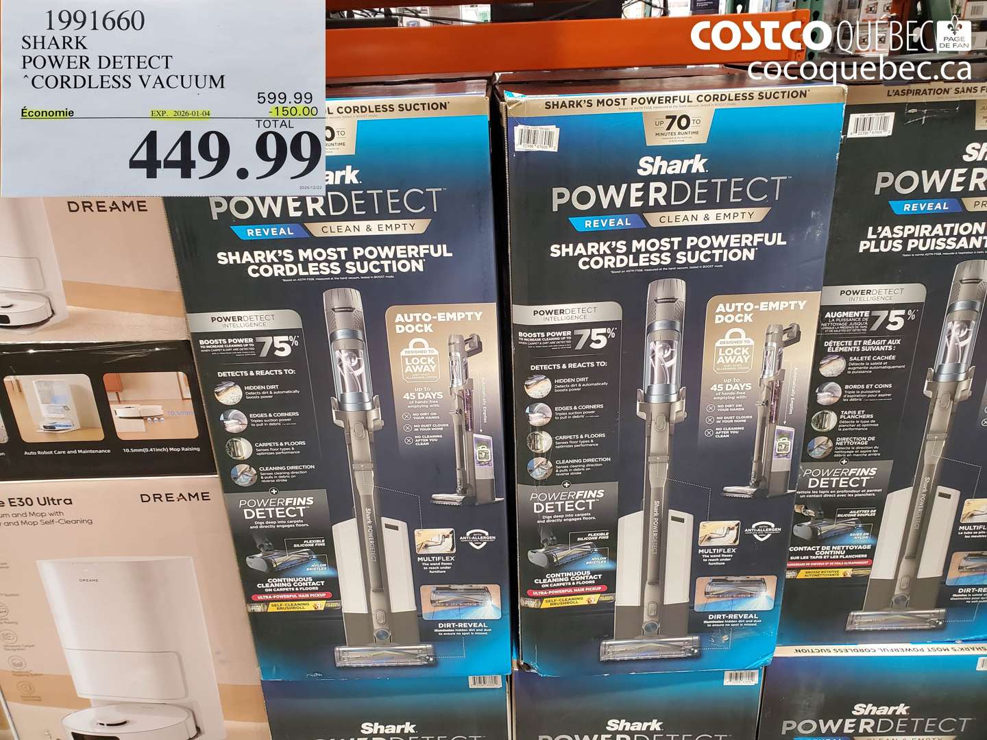 1991660 SHARK POWER DETECT CORDLESS VACUUM ($150.00 INSTANT SAVINGS EXPIRES ON 2026-01-04) $449.99