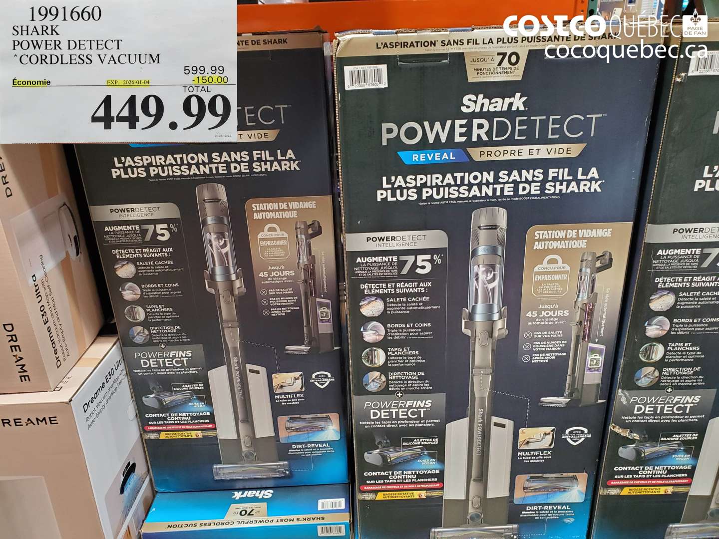 1991660 SHARK POWER DETECT CORDLESS VACUUM ($150.00 INSTANT SAVINGS EXPIRES ON 2026-01-04) $449.99