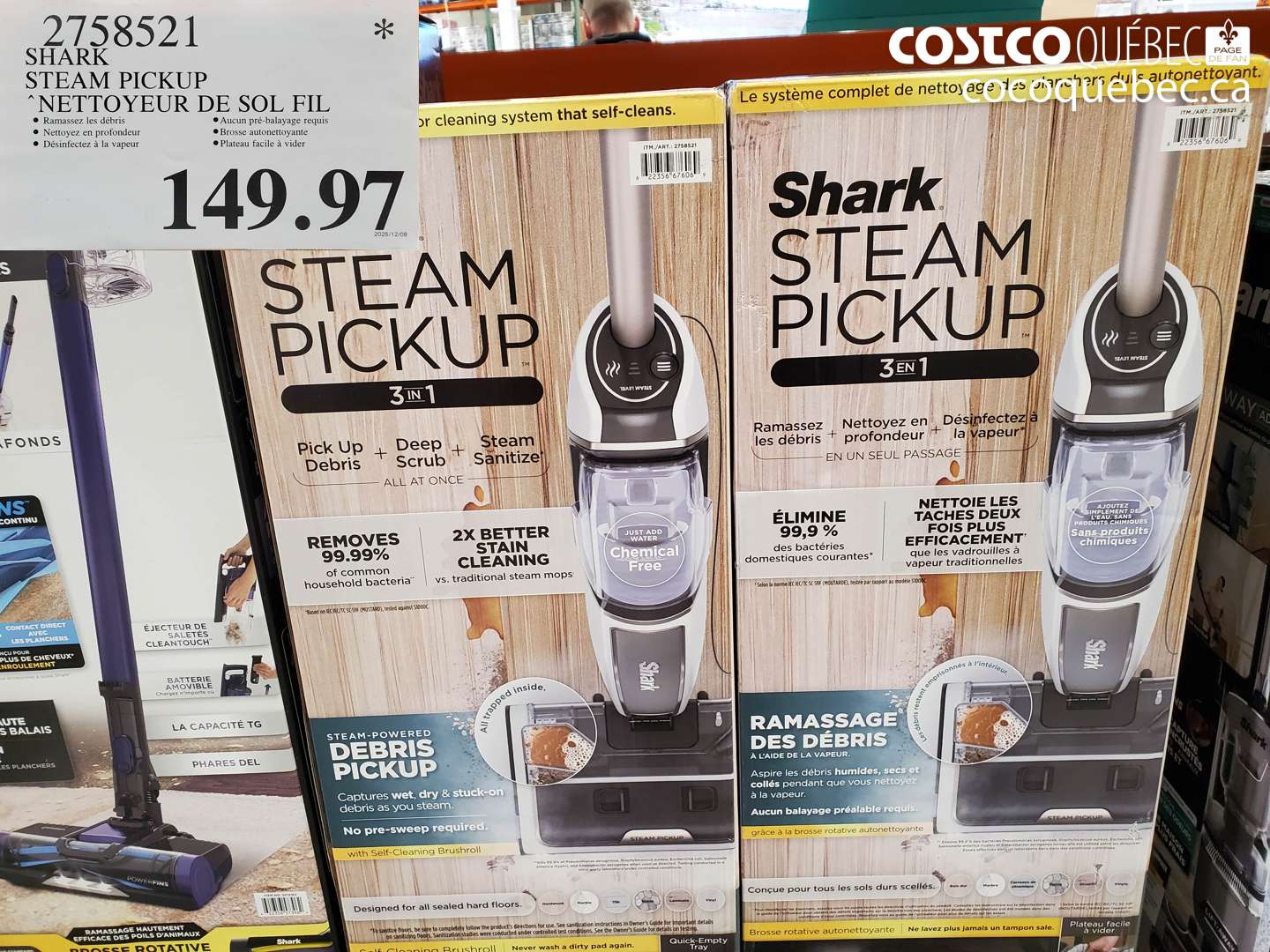 2758521 SHARK STEAM PICKUP $149.97