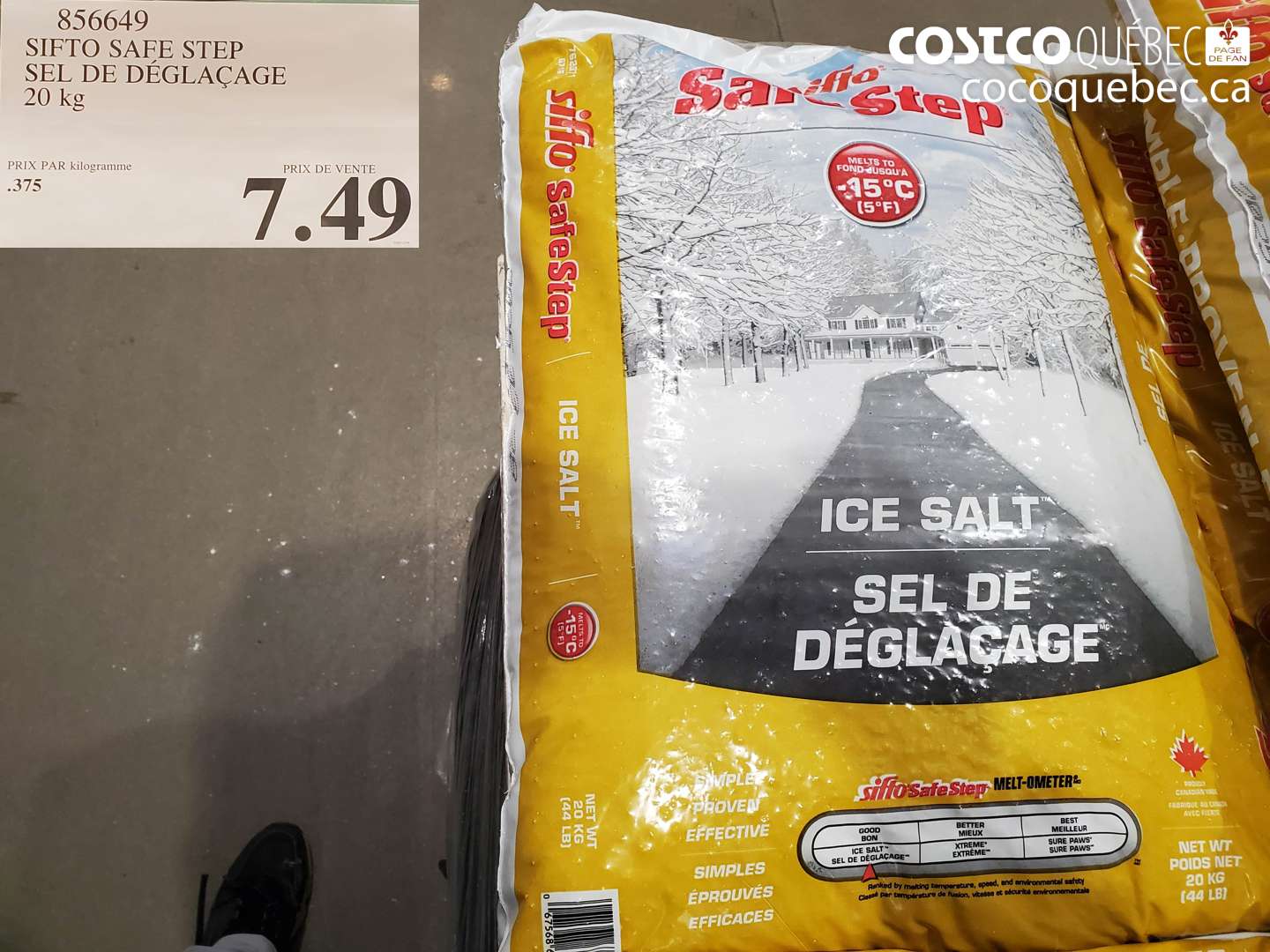 856649 SIFTO SAFE STEP SEL DE DÉGLACAGE 20 kg $7.49