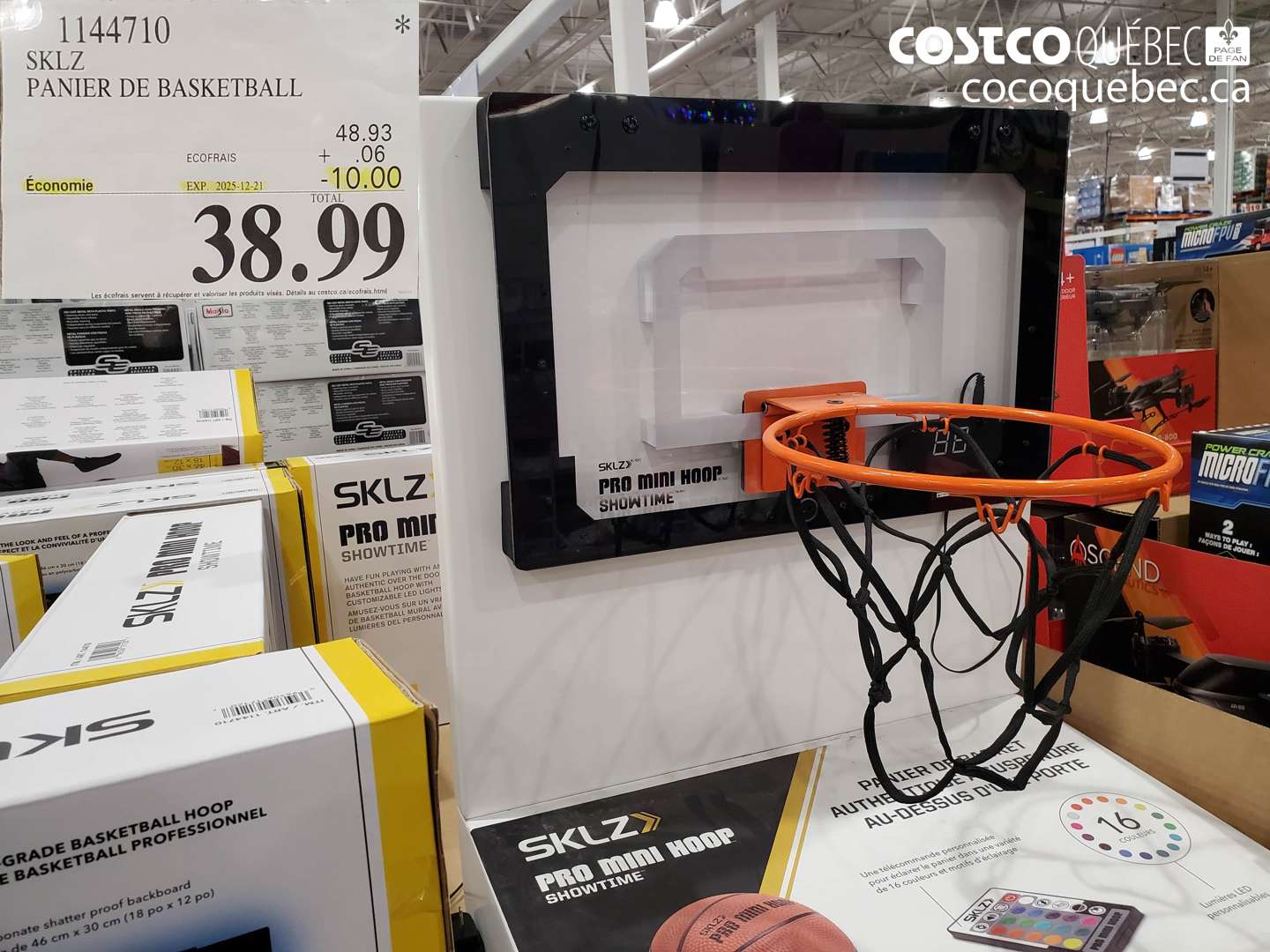 1144710 SKLZ PANIER DE BASKETBALL ($10.00 INSTANT SAVINGS EXPIRES ON 2025-12-21) $38.99