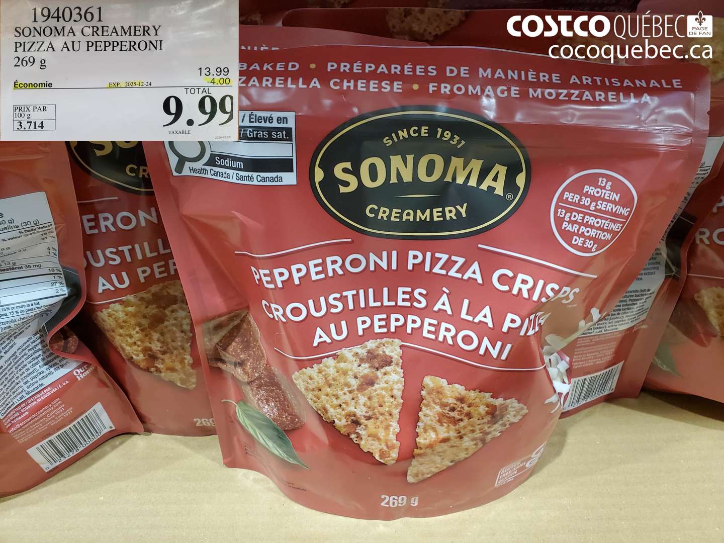 1940361 SONOMA CREAMERY PIZZA AU PEPPERONI 269 g ($4.00 INSTANT SAVINGS EXPIRES ON 2025-12-24) $9.99