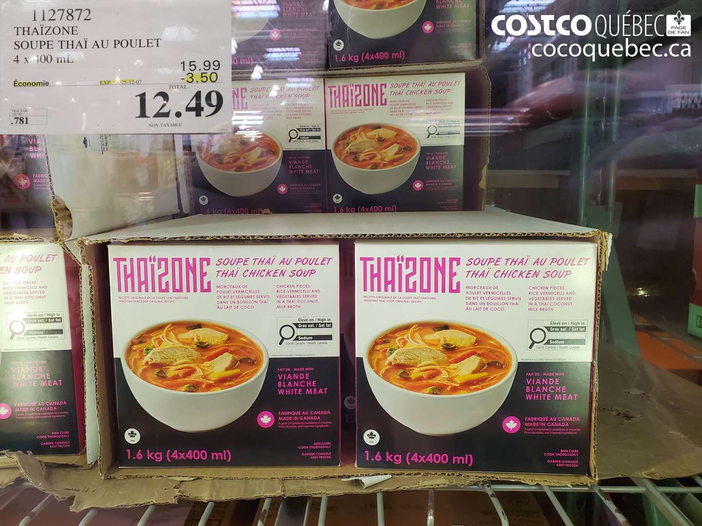 1127872 SOUPE THAÏ AU POULET 4 x 400 ml ($3.50 INSTANT SAVINGS EXPIRES ON 2025-12-07) $12.49