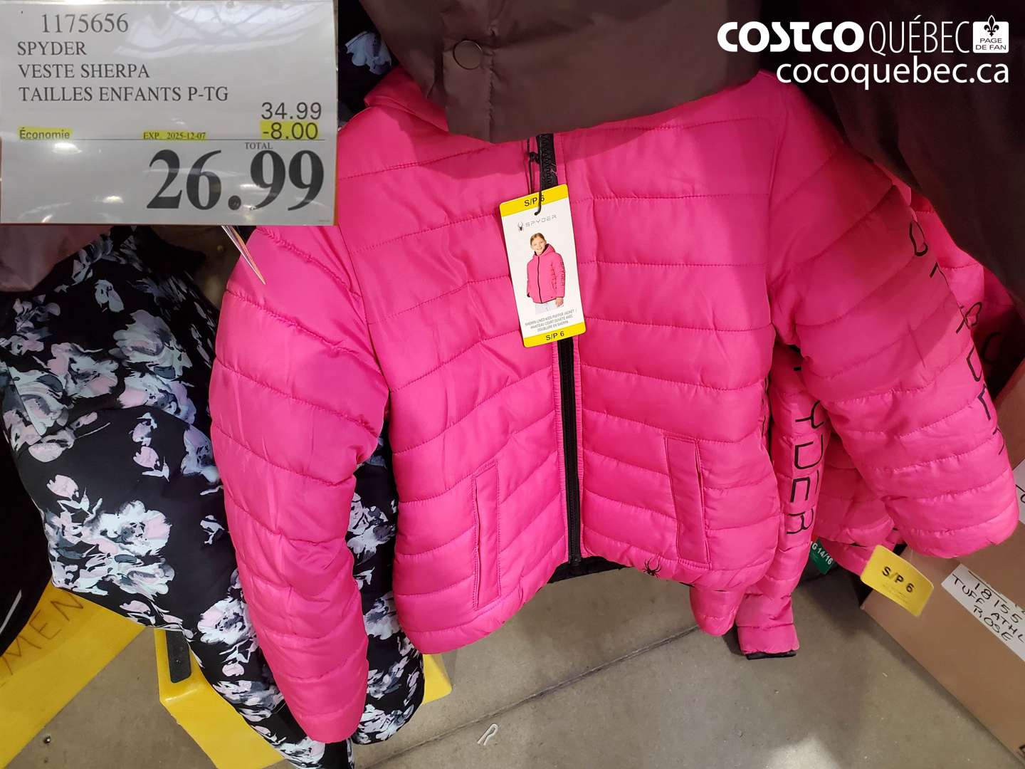 1175656 SPYDER VESTE SHERPA TAILLES ENFANTS P-TG ($8.00 INSTANT SAVINGS EXPIRES ON 2025-12-07) $26.99