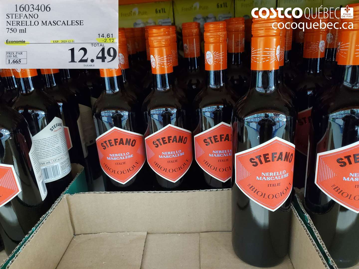 1603406 STEFANO NERELLO MASCALESE 750 ml ($2.12 INSTANT SAVINGS EXPIRES ON 2025-12-31) $12.49