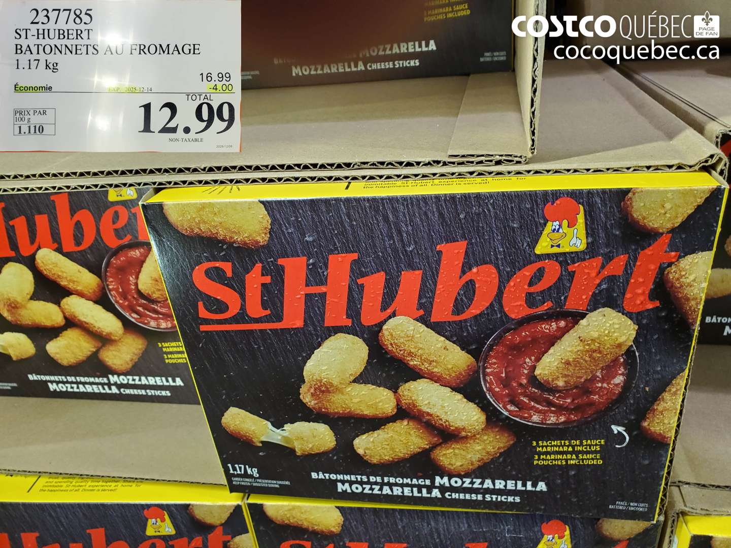 237785 ST-HUBERT BATONNETS AU FROMAGE 1.17 kg (EXPIRES ON 2025-12-14) $12.99