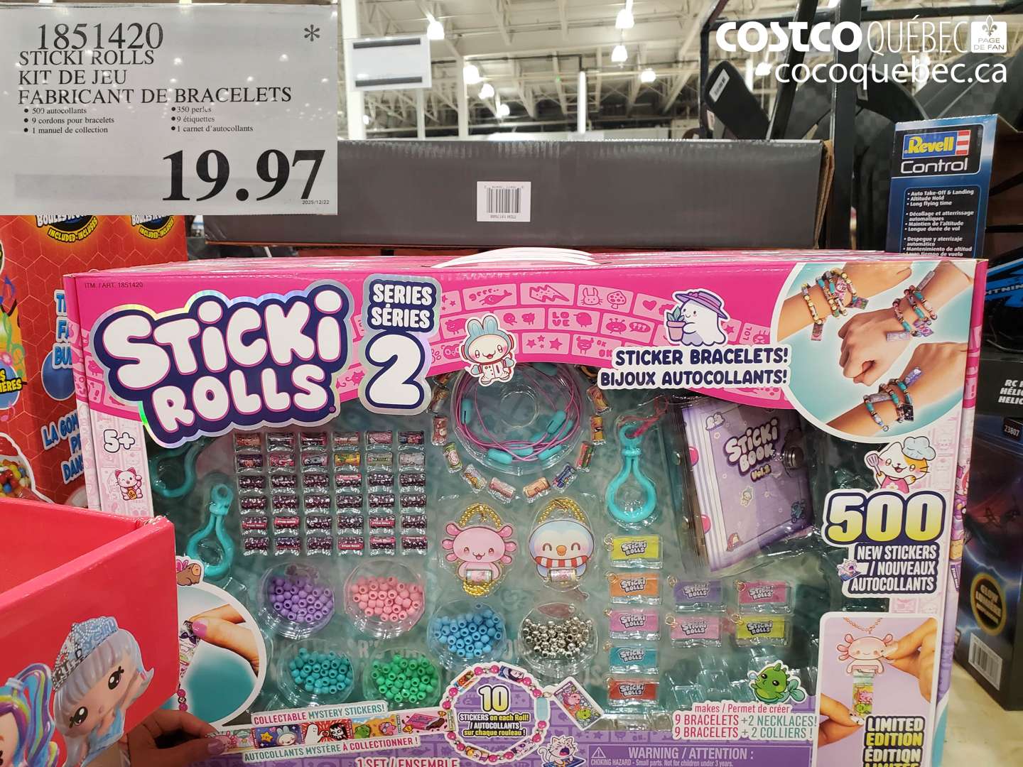 1851420 STICKI ROLLS KIT DE JEU FABRICANT DE BRACELETS $19.97