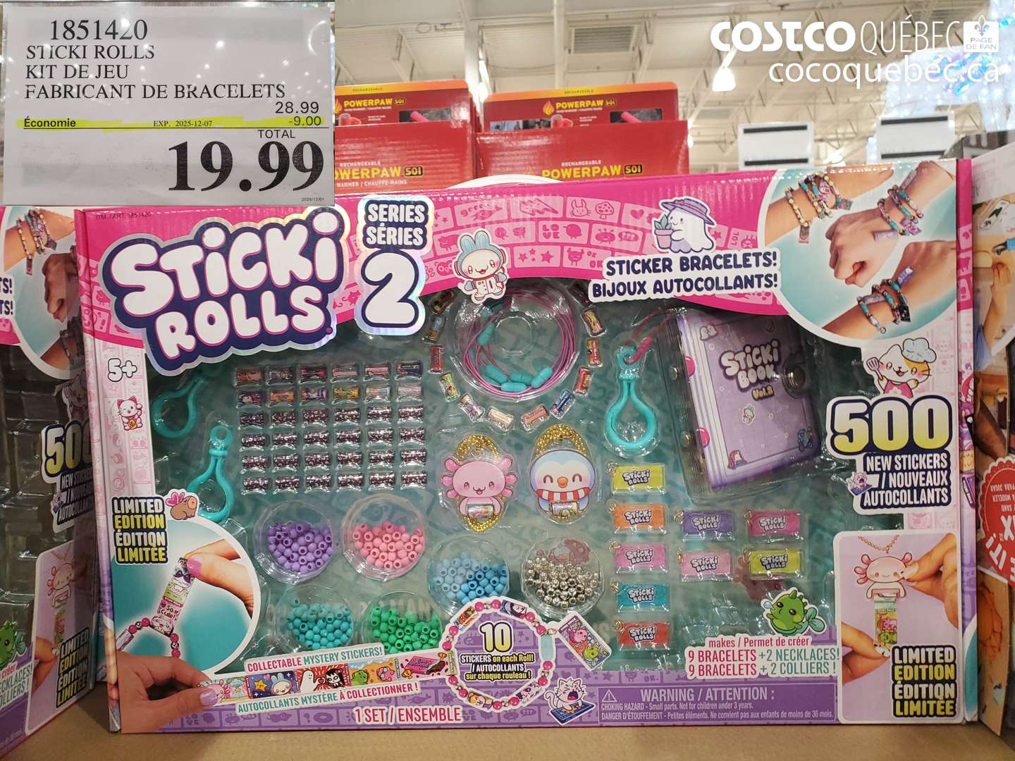 1851420 STICKI ROLLS KIT DE JEU FABRICANT DE BRACELETS  ($9.00 INSTANT SAVINGS EXPIRES ON 2025-12-07) $28.99