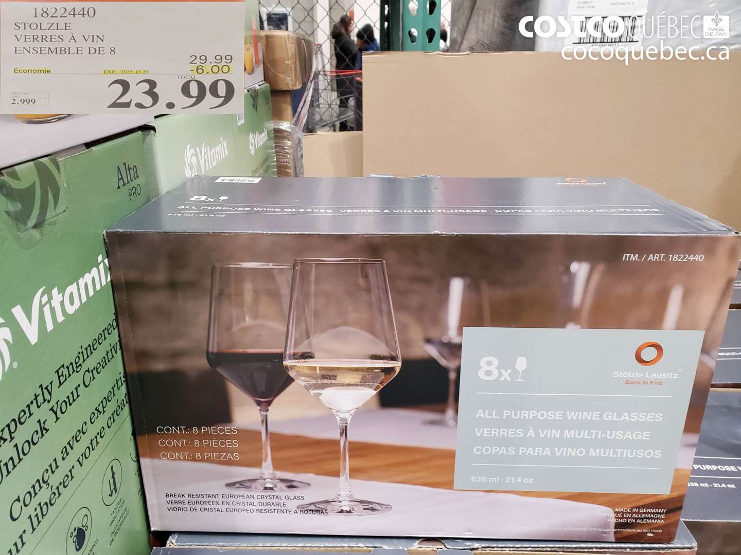 1822440 STOLZLE VERRES A VIN ENSEMBLE DE 8 ($6.00 INSTANT SAVINGS EXPIRES ON 2025-12-28) $23.99