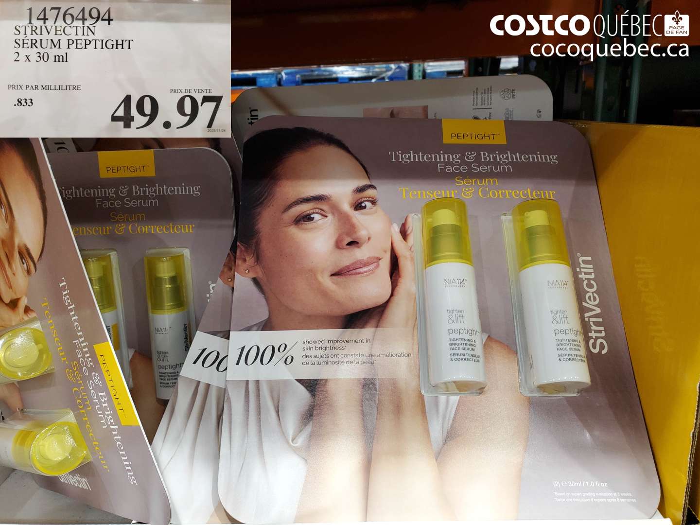 1476494 STRIVECTIN SÉRUM PEPTIGHT 2 x 30 ml $49.97