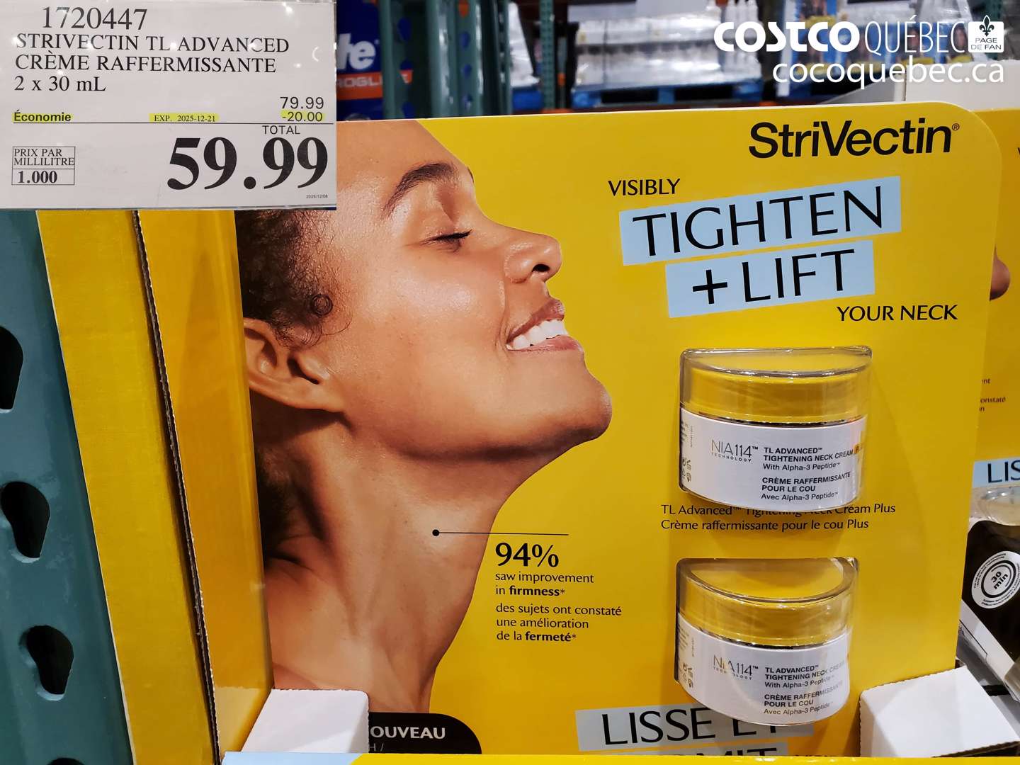 1720477 STRIVECTIN TL ADVANCED CRÈME RAFFERMISANTE (EXPIRES ON 2025-12-21) $59.99