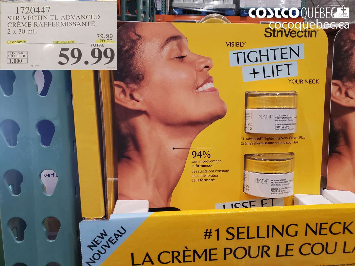 1720447 STRIVECTIN TL ADVANCED CREME RAFFERMISSANTE 2X 30 mL  ($20.00 INSTANT SAVINGS EXPIRES ON 2025-12-21) $59.99